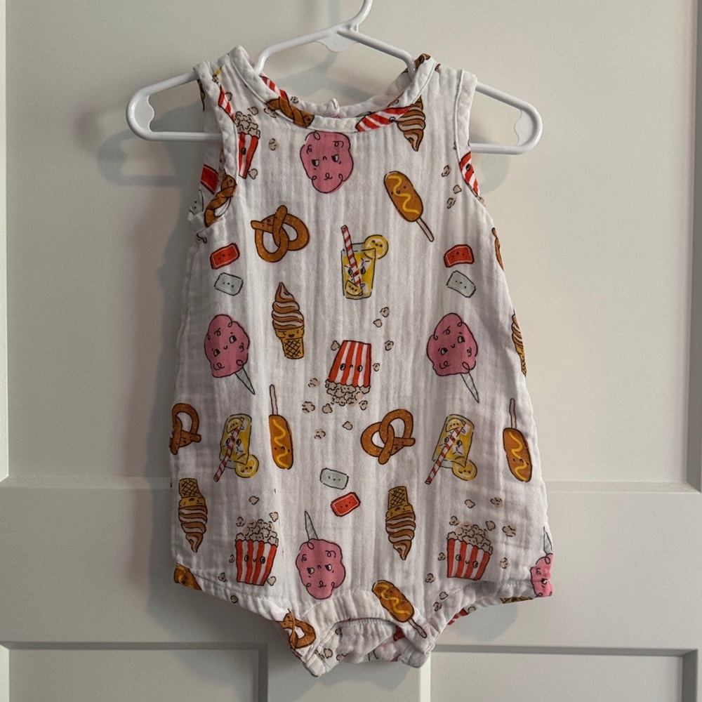 Old Navy Baby Romper with Snack Print